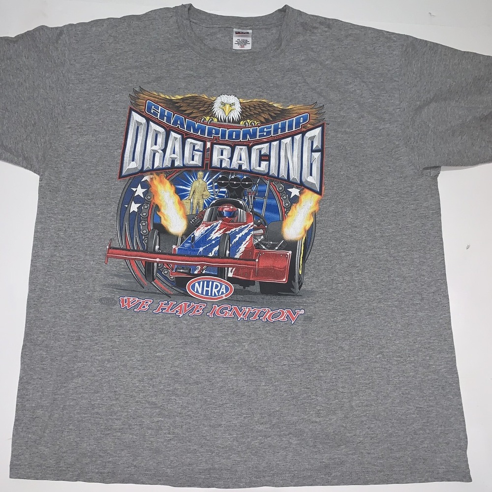 Vintage NHRA Drag Racing We Got Ignition Anvil T Shirt Mens Size 3XL Gray